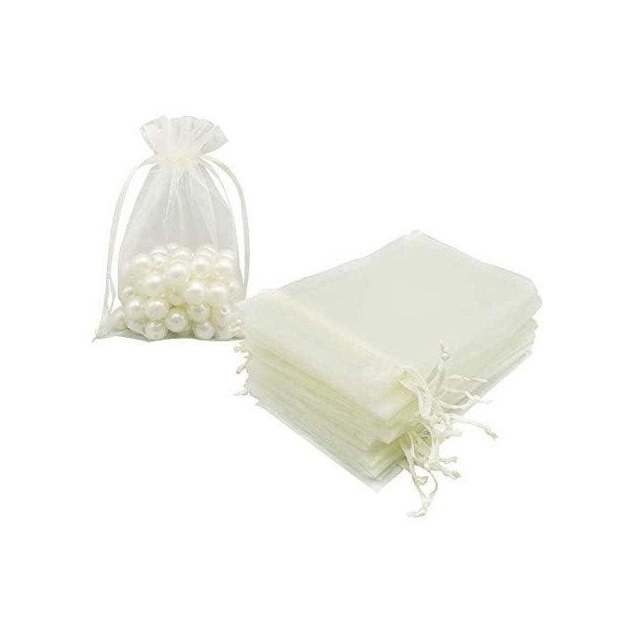 SACCHETTO ORGANZA CREMA PEZZI 10 X H12
